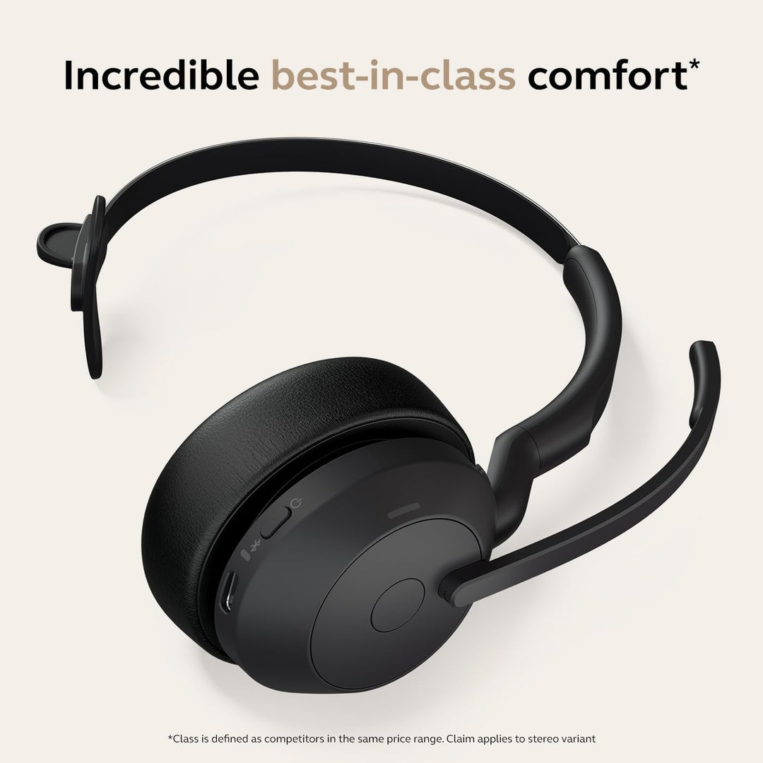 Jabra Evolve2 55 - schnurloses Mono-Headset mit Jabra Air Comfort - Mikrofone mit Geräuschunterdrück