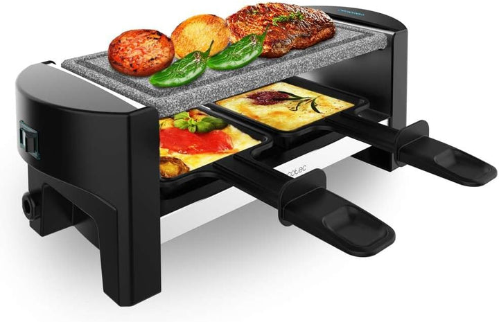 Cecotec Raclette mit elektrischem Grill für 2 Personen Raclette Cheese&Grill 3200 Pocket AllStone. 3