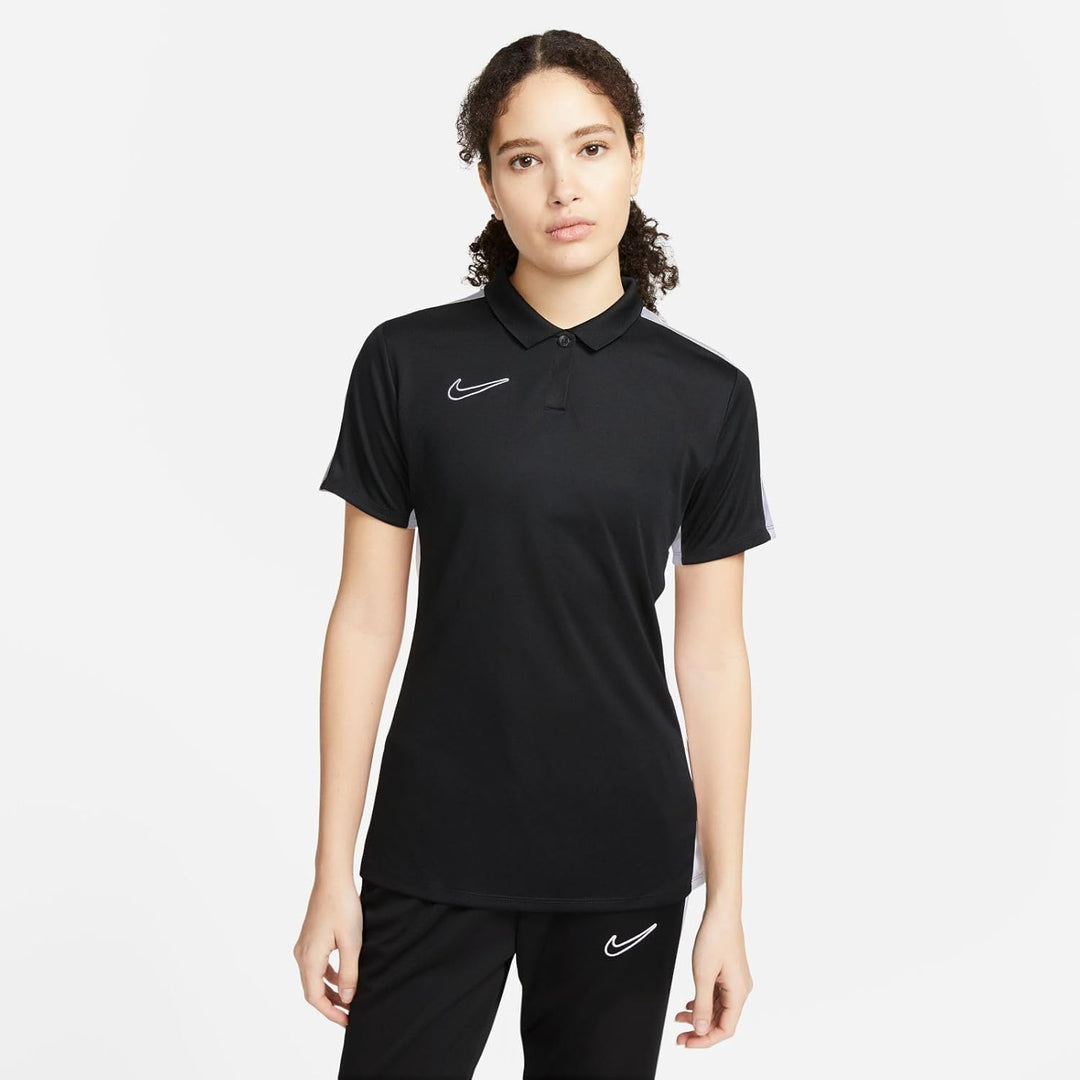 Nike Damen W Nk Df Acd23 Polo Ss Short-Sleeve Polo, Black/White/White