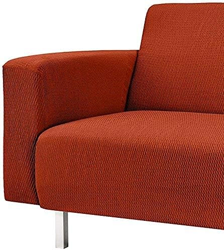 Martina Home - Sofabezug für Chaise Longue, Modell Túnez, Stoff, Rot (Teja), kurzes Eckteil rechts,