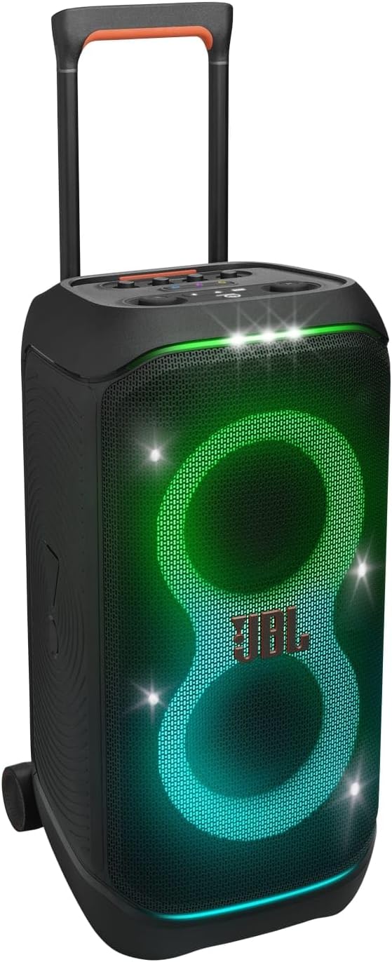 JBL Partybox Stage 320 in Schwarz – Tragbare Bluetooth-Lautsprecher-Box Pro Sound, Lichtshow, KI-Sou