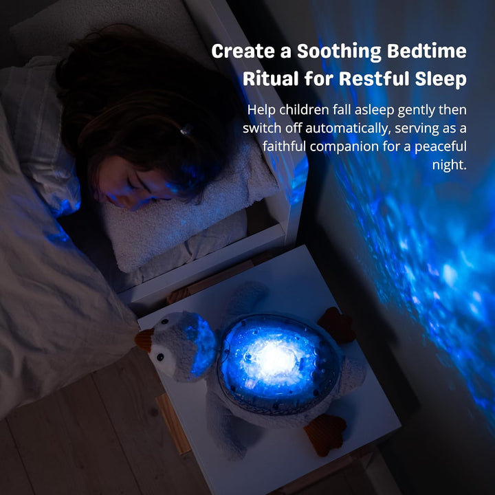 Cloud b Tranquil Penguin - Eco Baby Night Light & Sound Machine, Ocean Wave Projector, Cry Sensor, W