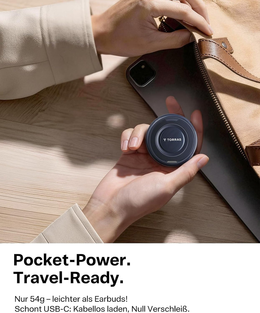 TORRAS AirCircle für Magsafe Ladegerät, 25W Qi2.2 Magnetischer Wireless Charger mit aktiver Kühlung,