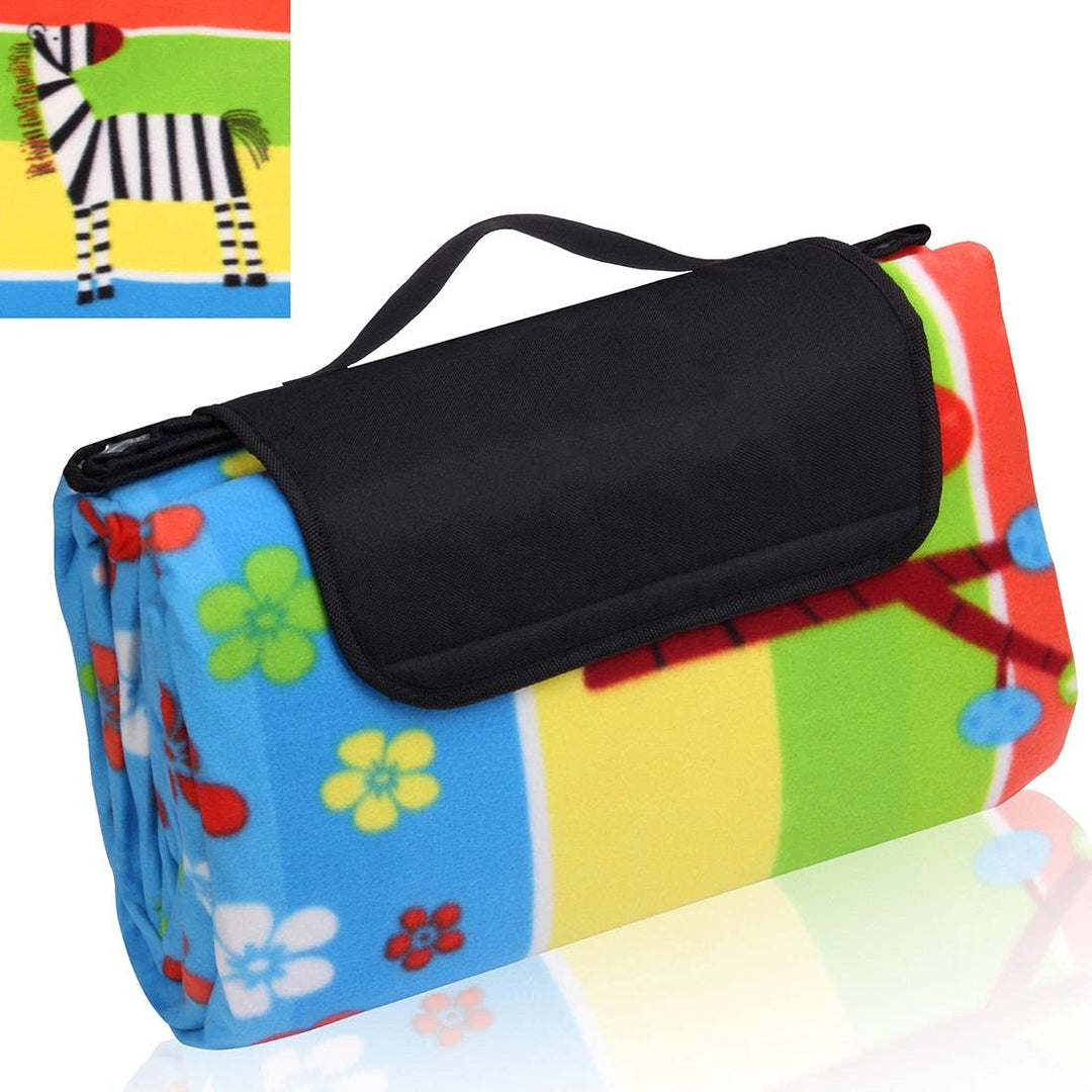 your GEAR Kids XL Kinder Picknickdecke 200x200 Camping Fleece Decke wasserdichte & isolierte Strandd