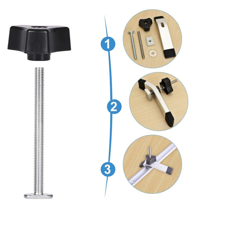 2 pcs Schnellspannklemmen-Set , aus Metall, für T-Nut-Schienen, Werkzeug zur Holzbearbeitung Platen