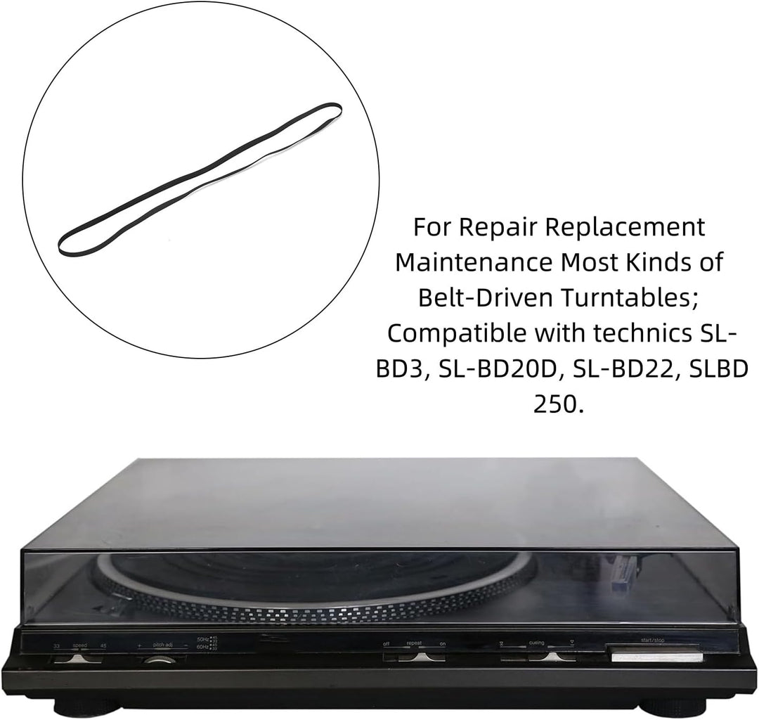 Plattenspieler-Antriebsriemen (ca. 600 mm Umfang, 5 mm Breite) für Reparatur, Ersatz, Wartung, die m
