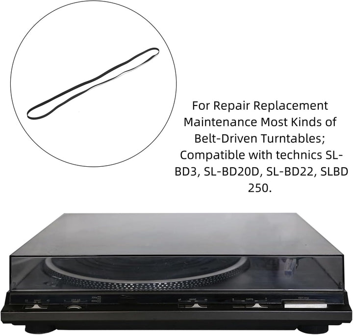 Plattenspieler-Antriebsriemen (ca. 600 mm Umfang, 5 mm Breite) für Reparatur, Ersatz, Wartung, die m