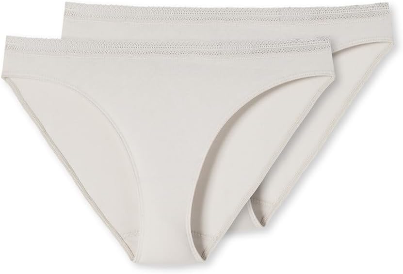 Schiesser Damen 2 PACK Midi Slip Unterwäsche - Modal Essentials 42 Mehrfarbig Beige_180073, 42 Mehrf