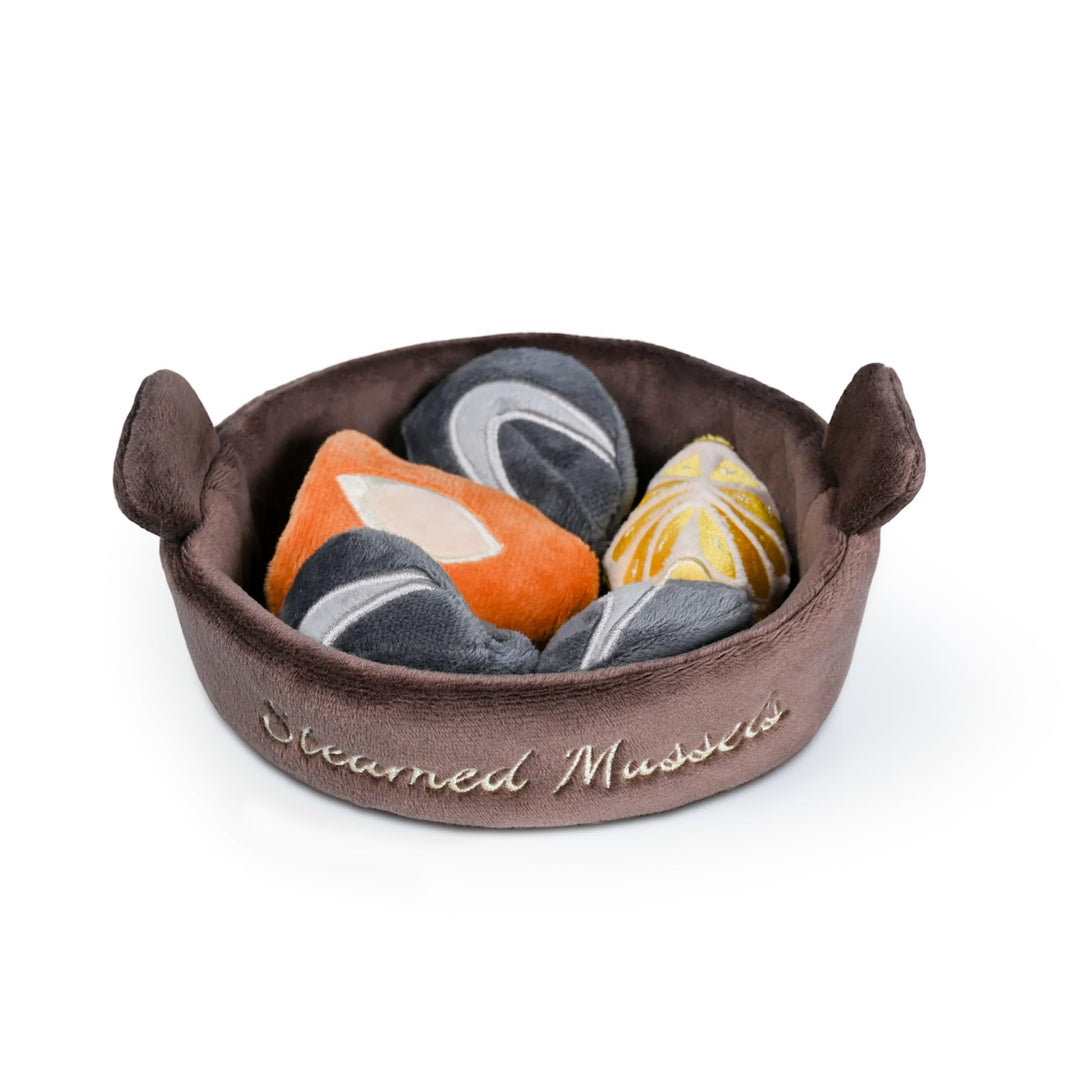 CHEWFFON Interaktives Hundespielzeug Gedämpfte Muscheln | Plüsch-Versteckspiel &amp; Schnüffel-Puzzle, 6