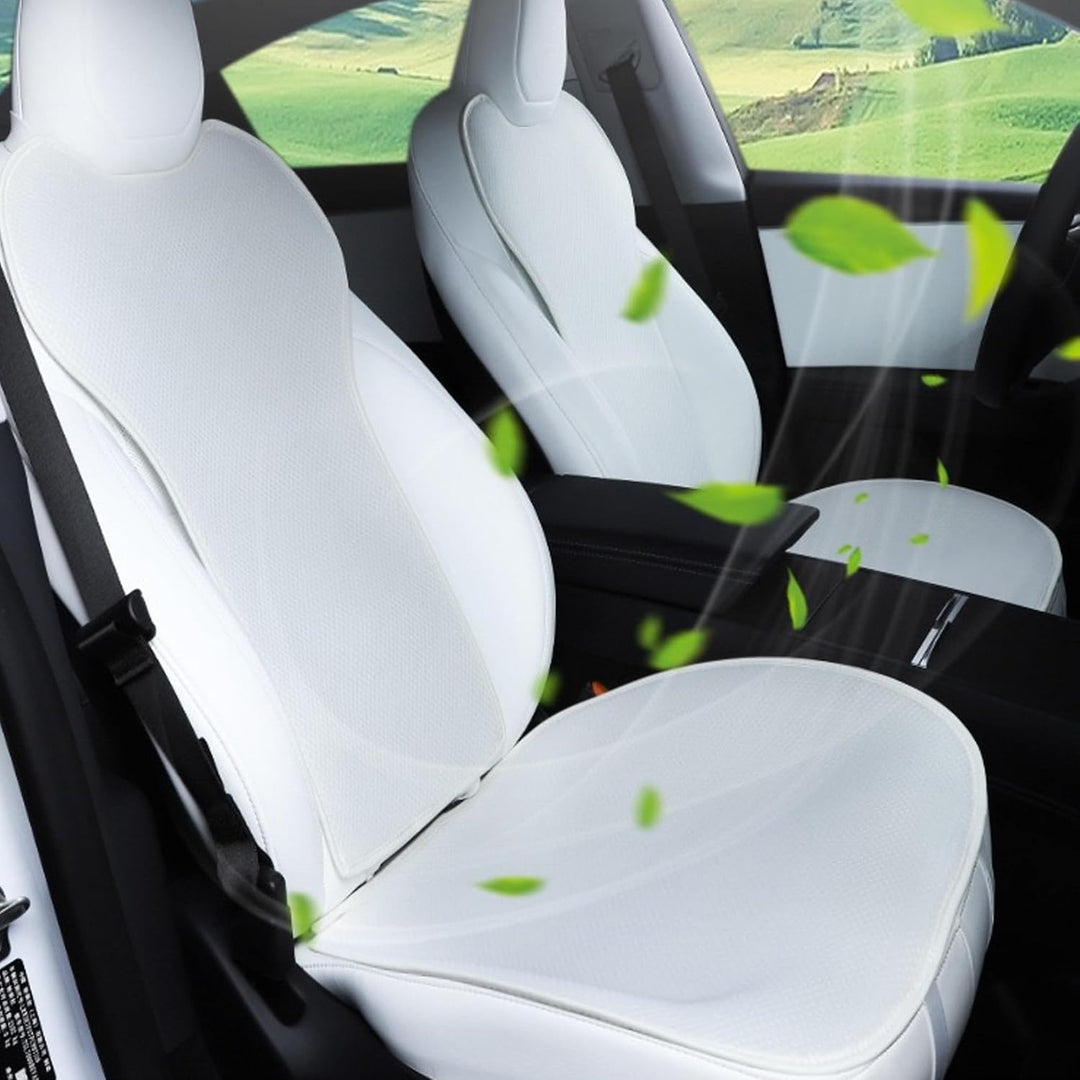 TOPABYTE Sitzbezüge für Tesla Model Y Juniper 2020-2026 Autositzbezüge Komplettset Set Schutzkissen