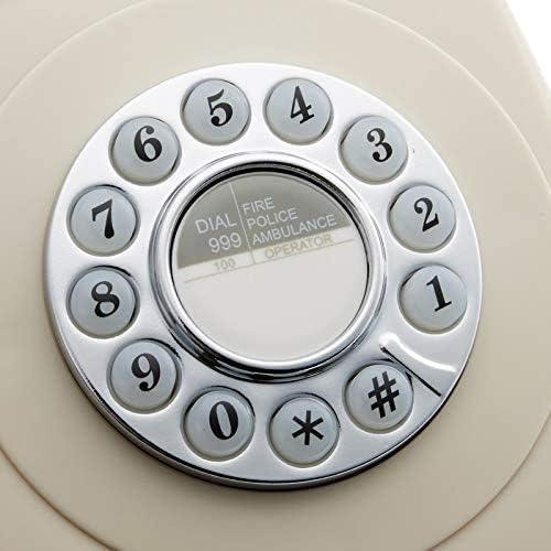GPO 746 Retro Festnetztelefon im Stil der 70er Jahre mit Druckknopf-authentischer Klingelton- Creme