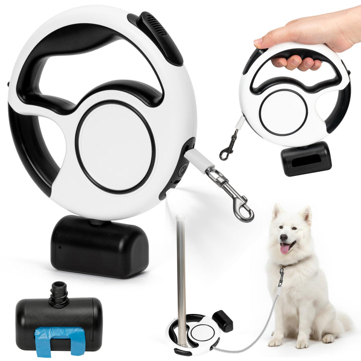 Ausziehbare Hundeleine 3m mit LED Licht – Robuste Rollleine für Kleine Mittlere Grosse Hunde bis 40k
