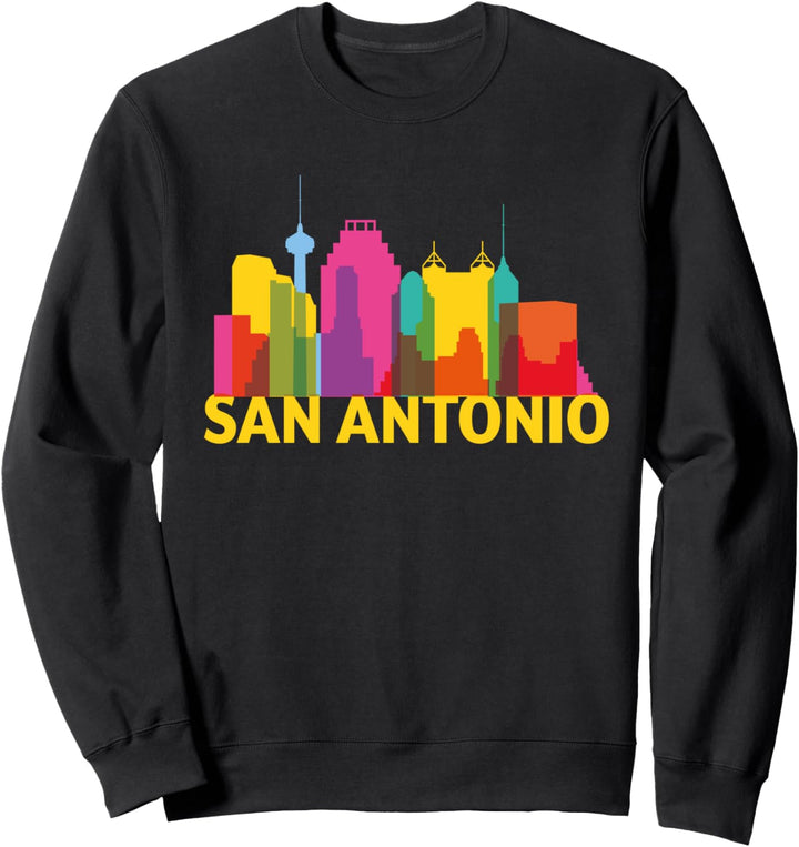 Umrissskizze der Skyline von San Antonio, Texas, USA Sweatshirt