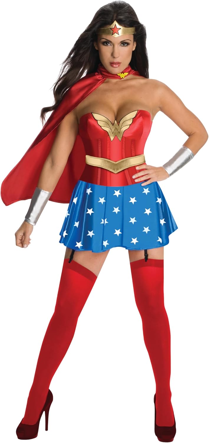 Rubie's Offizielles DC Comics Wonder Woman Korsett Damenkostüm, Superhelden-Kostüm für Erwachsene