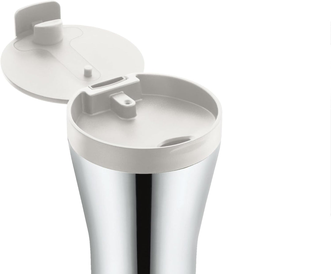 Alessi GIA24 W Travel Mug, Stainless Steel, weiss, Weiss