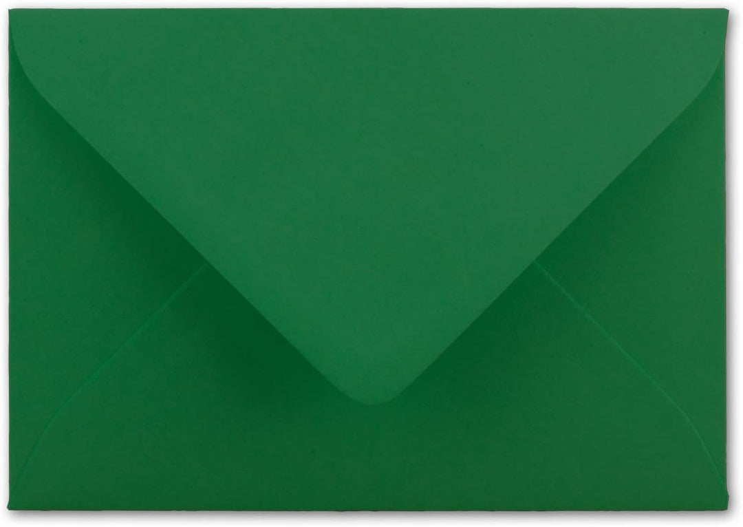 Briefumschläge in Grün - 100 Stück - DIN C5 Kuverts 22,0 x 15,4 cm - Nassklebung ohne Fenster - Weih