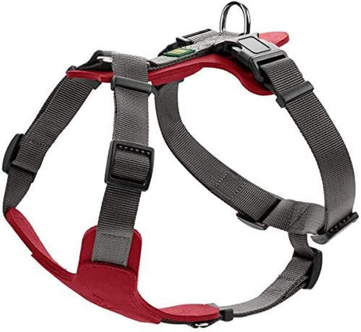 HUNTER AALBORG MIXED Hundegeschirr, M-L, rot/grau rot/grau 63 - 96 cm, rot/grau 63 - 96 cm