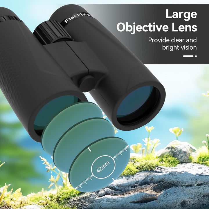 Svbony SA205 Fernglas für Erwachsene, 10x42 ED Flat Field Korrektur BAK4 FMC Grosses Okular Hohe Ver