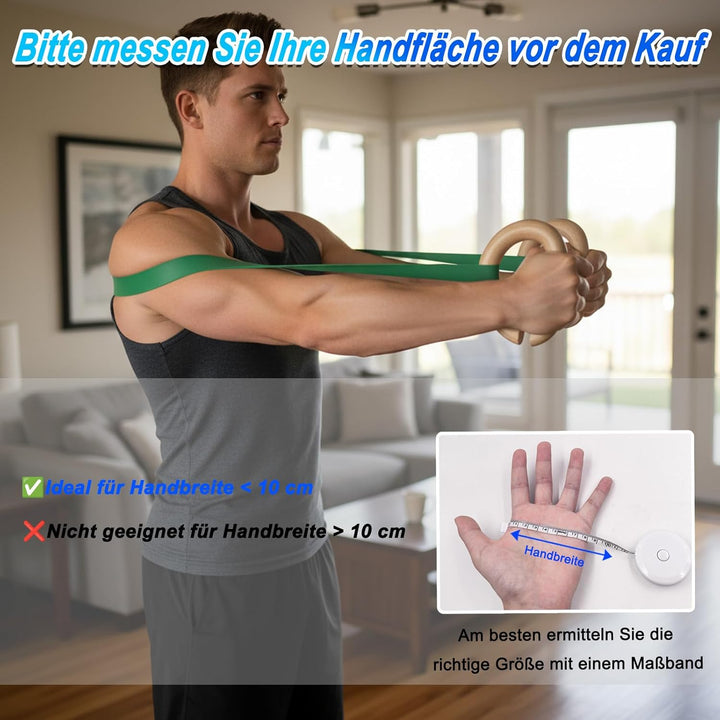 J Bryant Widerstandsbänder mit Klimmzughilfe, einzigartige, vielseitige Übungsgriffe aus Holz mit Gr