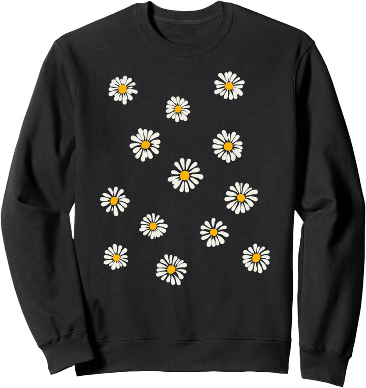 Gänseblümchen-Design, Kamille und Margueriten, Vintage-Stil, Gänseblümchen-Design Sweatshirt