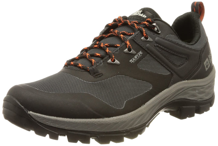 Jack Wolfskin Herren Rebellion Guide Texapore Low M Walking-Schuh 44 EU Black Orange, 44 EU Black Or