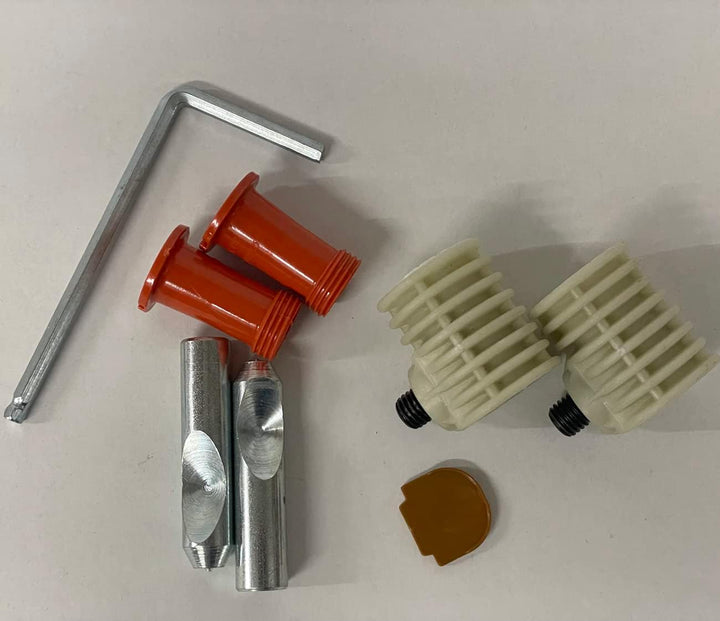 Universal Verdeckte Befestigung SET 6 teilig für Wand Hänge WC & Wand Bidet Bolzen 7cm Silber