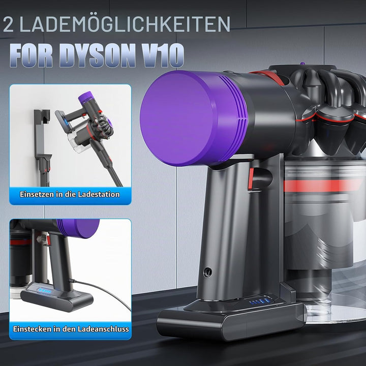 8.0Ah V10 Akku für Dyson, Powtree Ersatzakku für Dyson V10 SV12 Absolute Animal Motörhead Fluffy Tot