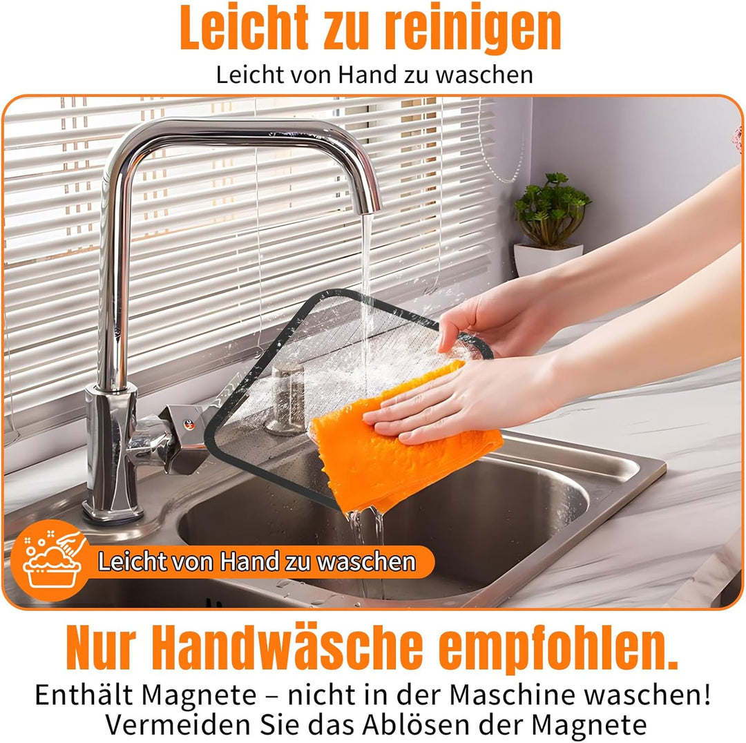 Edelstahl Spritzschutz für Cosori Airfryer 8,5L / Dual Blaze TwinFry 10L, 2 Stück Spritzschutz für H