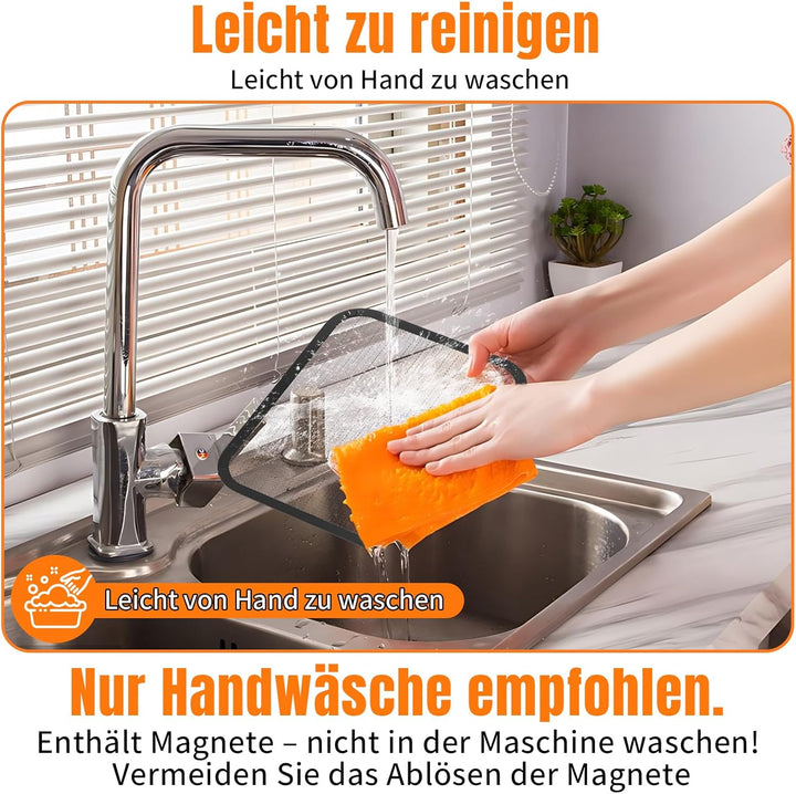Edelstahl Spritzschutz für Cosori Airfryer 8,5L / Dual Blaze TwinFry 10L, 2 Stück Spritzschutz für H