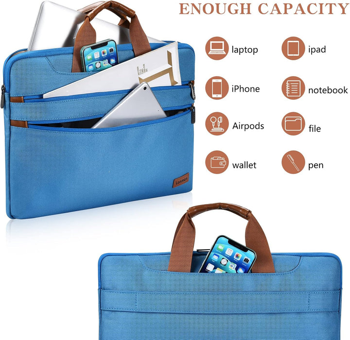 LONMEN 14 Zoll Laptop Hülle Wasserdicht Schultertasche Tasche Kompatibel mit 15" MacBook Pro 2019 /