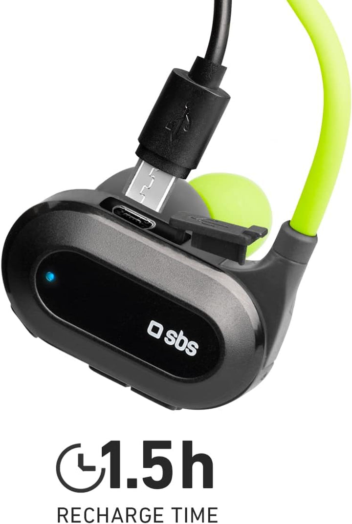 SBS HEART RATE RUNNER Sport-Ohrhörer mit Herzfrequenzmessung, flexiblem Kopfband, Answer/End-Taste,