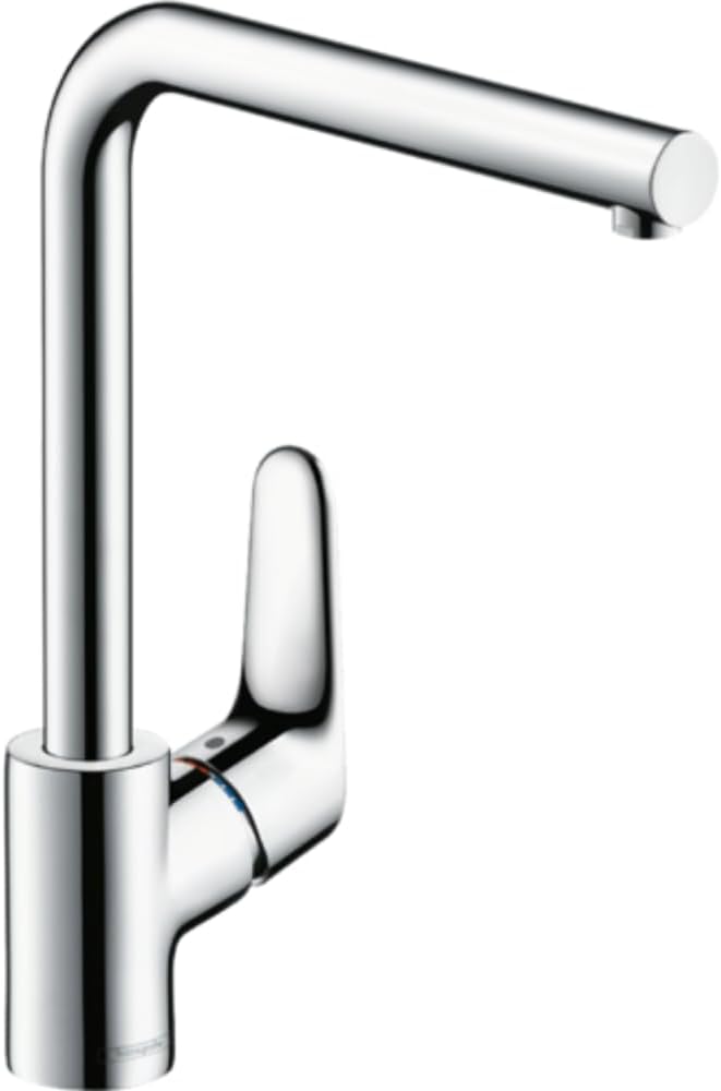 hansgrohe Focus Küchenarmatur (Wasserhahn Küche ohne Schlauchbox, 360° schwenkbar, hoher Auslauf 280