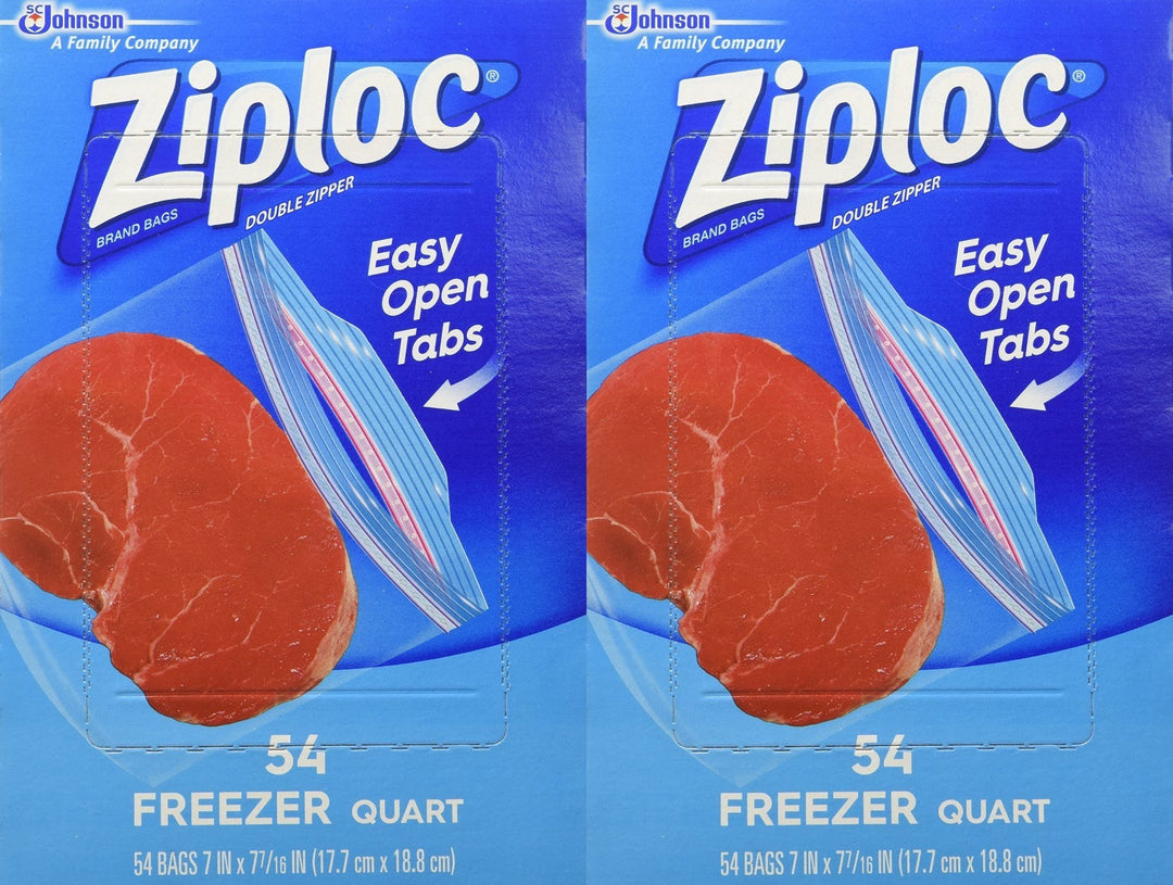 Ziploc Quart Freezer Bags - 54-Count (Pack of 2), 54-Count (Pack of 2)