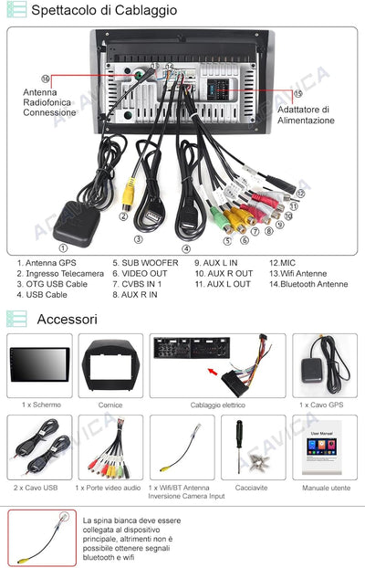 ACAVICA 2+32GB Android 12 Radio für Hyunda i Tucson ix35 LM 2010-2015 9 Zoll Autoradio Sat NAV mit G