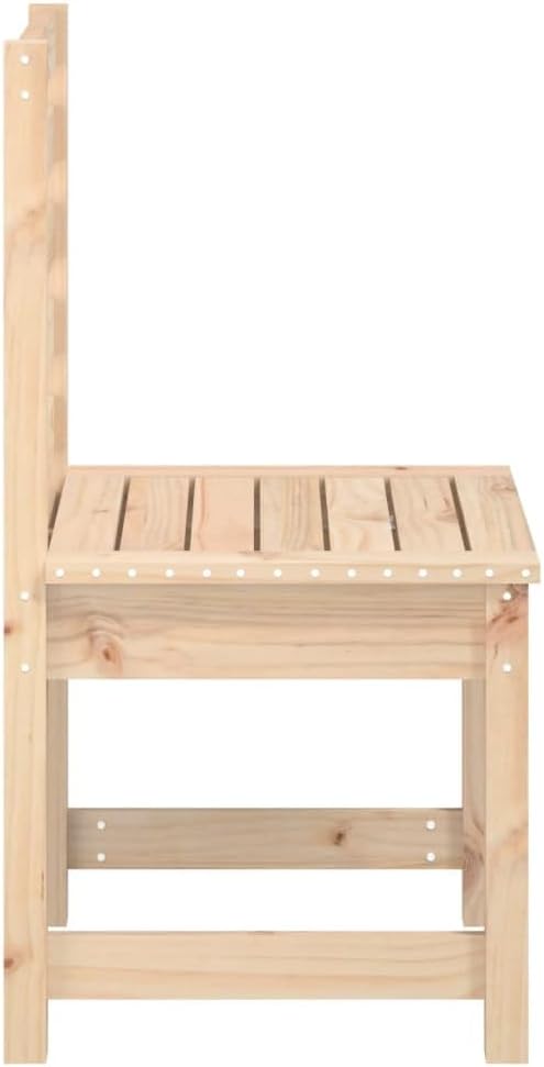 vidaXL Gartenstühle 2 STK., Gartenstuhl mit Rückenlehne, Terrassenstuhl Balkonstuhl Holzrahmen, Gart