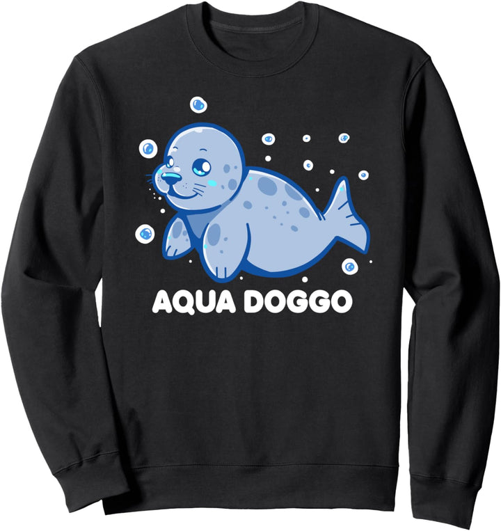 Aqua Doggo - lustig Robbe Seal Animal Gift Sweatshirt
