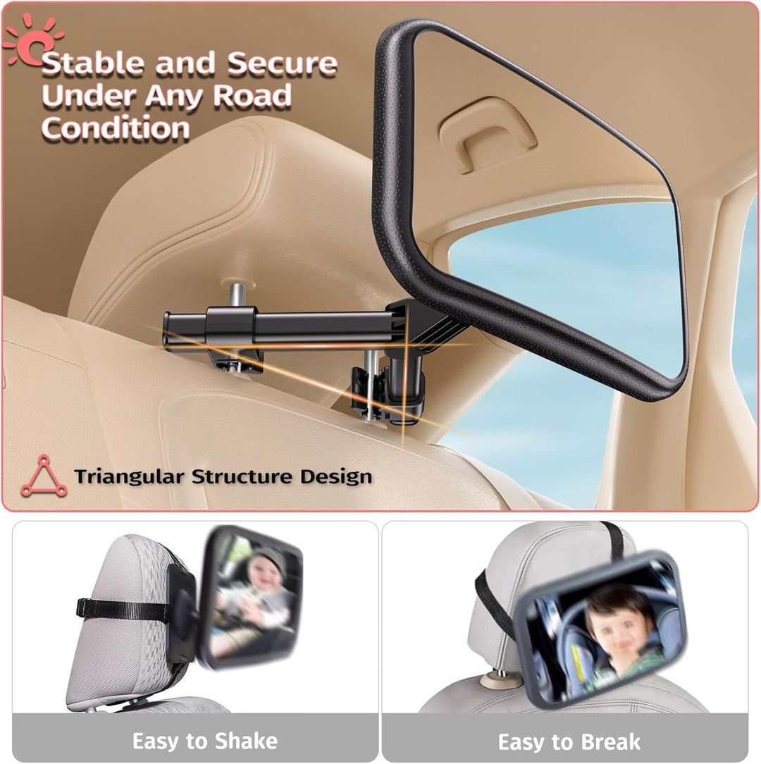 Autospiegel Baby Rücksitz Spiegel Rückbank: Spiegel Auto Baby Rückbank mit Haken Clip, 100% Bruchsic