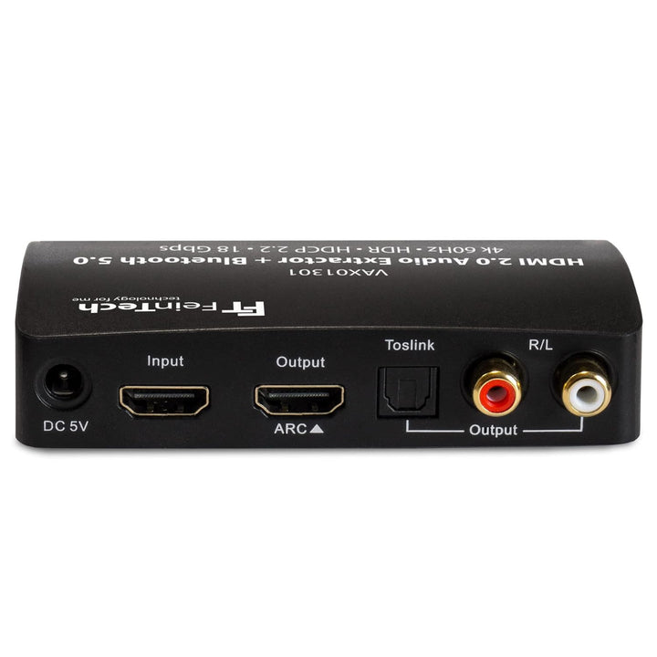 FeinTech VAX01301 HDMI Audio Extractor Adapter Konverter Splitter 5.1 mit Bluetooth Sender 4K 60Hz A