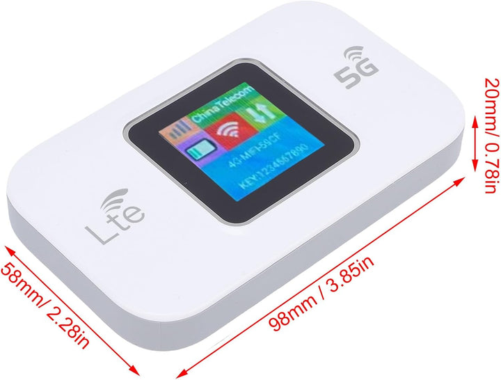 Elprico 5G LTE Mobile Hotspot, Tragbarer WiFi -Hotspot für Reisen, 10 Verbundene Geräte, Unterstützt