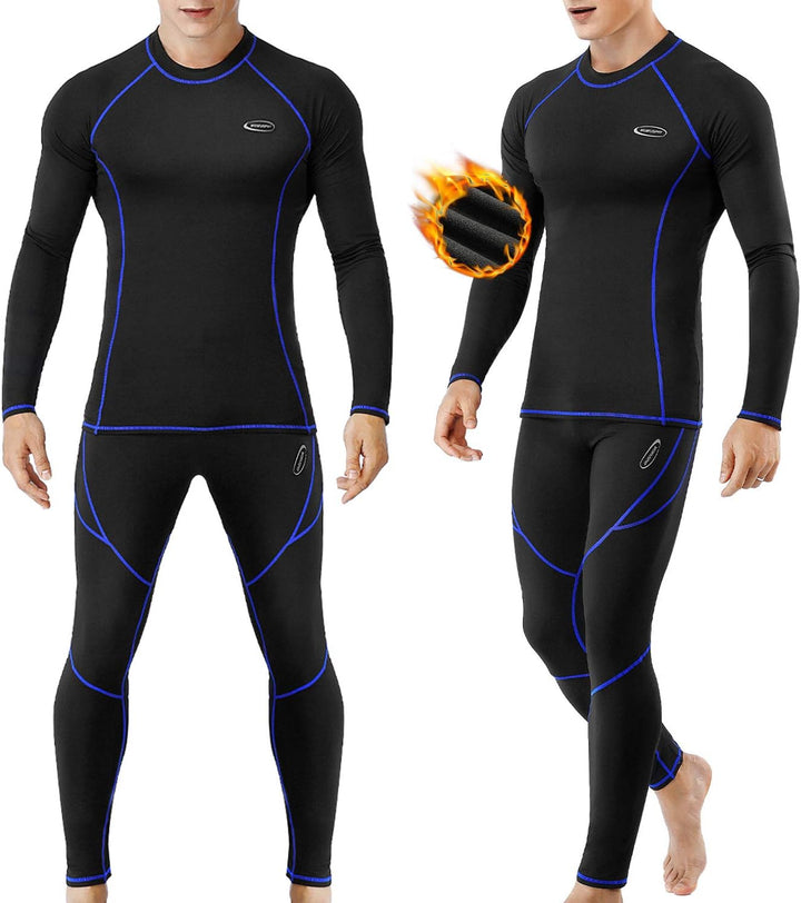 MOBIUSPHY Thermounterwäsche Herren, Funktionsunterwäsche Skiunterwäsche Winter Thermowäsche Set Warm