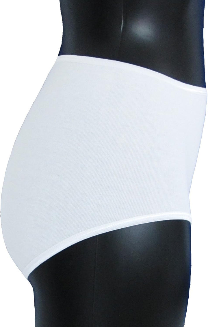 HERMKO 1150 5er Pack Damen Maxi-Slip aus 100% Bio-Baumwolle 48-50 Weiss, 48-50 Weiss
