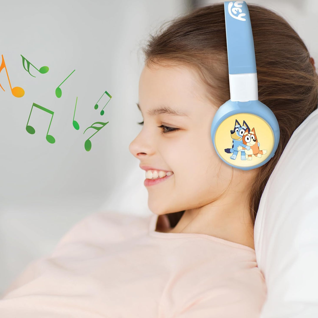 Lexibook, Bluey, 2-in-1 Bluetooth- und kabelgebundenes Headset, bequem und faltbar mit Lautstärkebeg