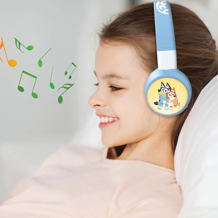 Lexibook, Bluey, 2-in-1 Bluetooth- und kabelgebundenes Headset, bequem und faltbar mit Lautstärkebeg