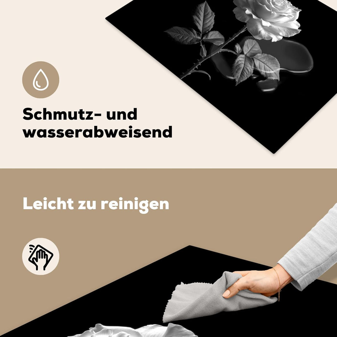 KitchenYeah© Herdabdeckplatte Einteilig Küche Herdabdeckung Induktionsfeld Ceranfeld Herdabdeckplatt
