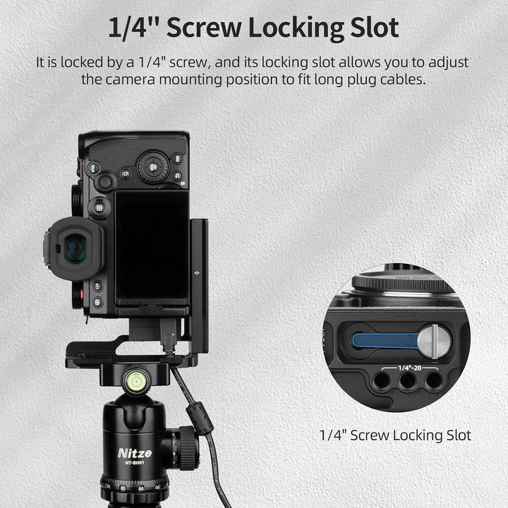 Nitze S5 II L Halterung für Panasonic LUMIX S5 II Kamera, S5 II L Bracket mit Arca Swiss Schnellwech