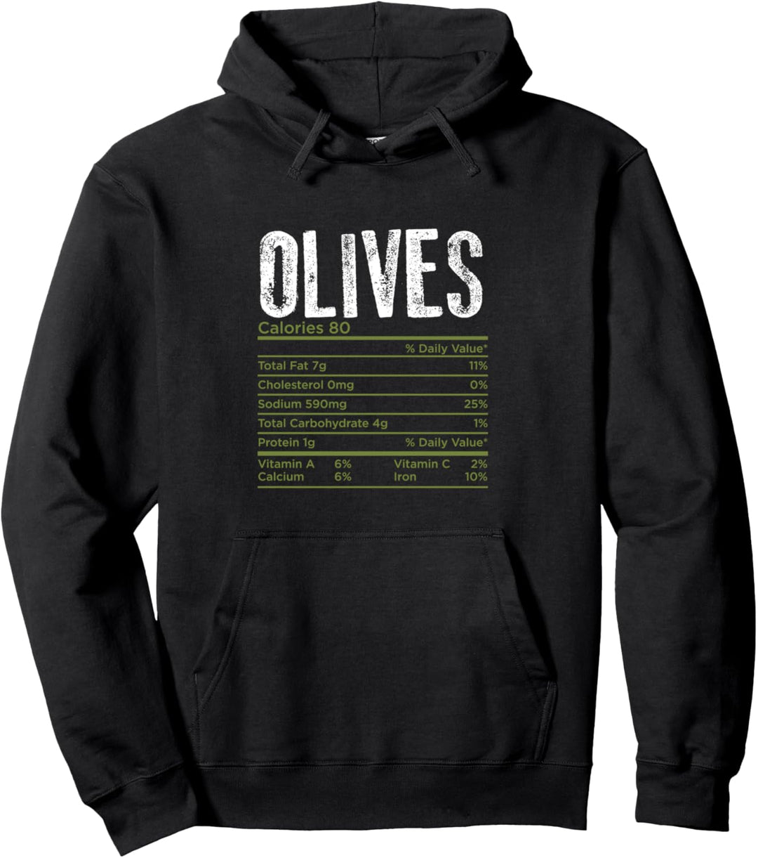 Nährwertangaben für Oliven - Thanksgiving-Weihnachten Pullover Hoodie