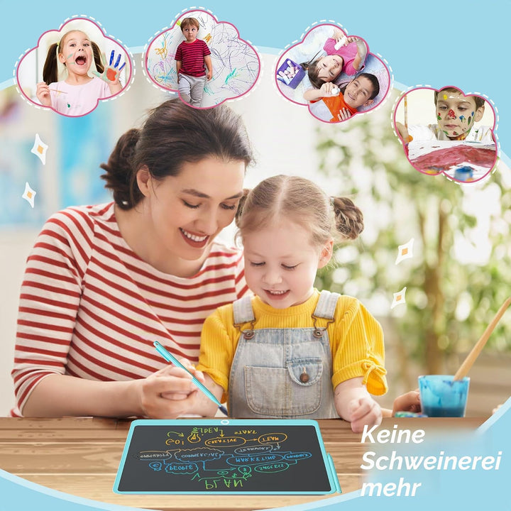LCD Schreibtafel Kinder, Zaubertafel 16 Zoll, Umweltfreundlich Heller Bunten Schrift Pad Lernspielze