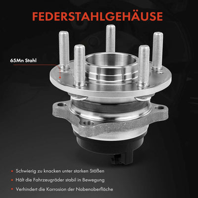 Frankberg 1x Radnabe Radlagersatz Hinterachse Kompatibel mit Santa Fé II CM 2.0L-2.7L 2006-2012 Sore