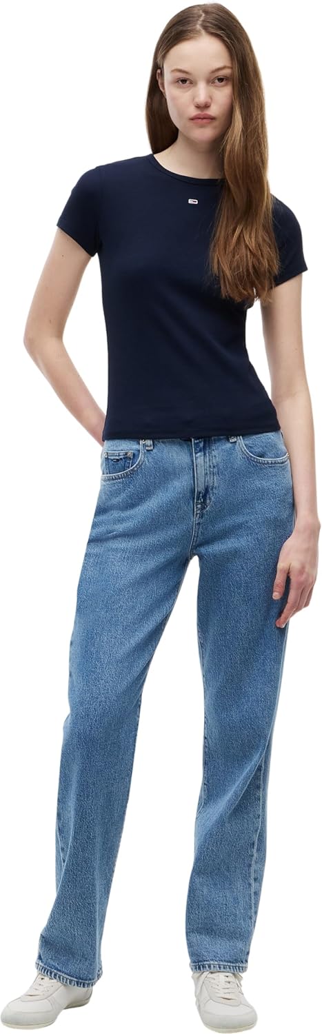 Tommy Jeans Damen Langarmhemd XXS Blau, XXS Blau