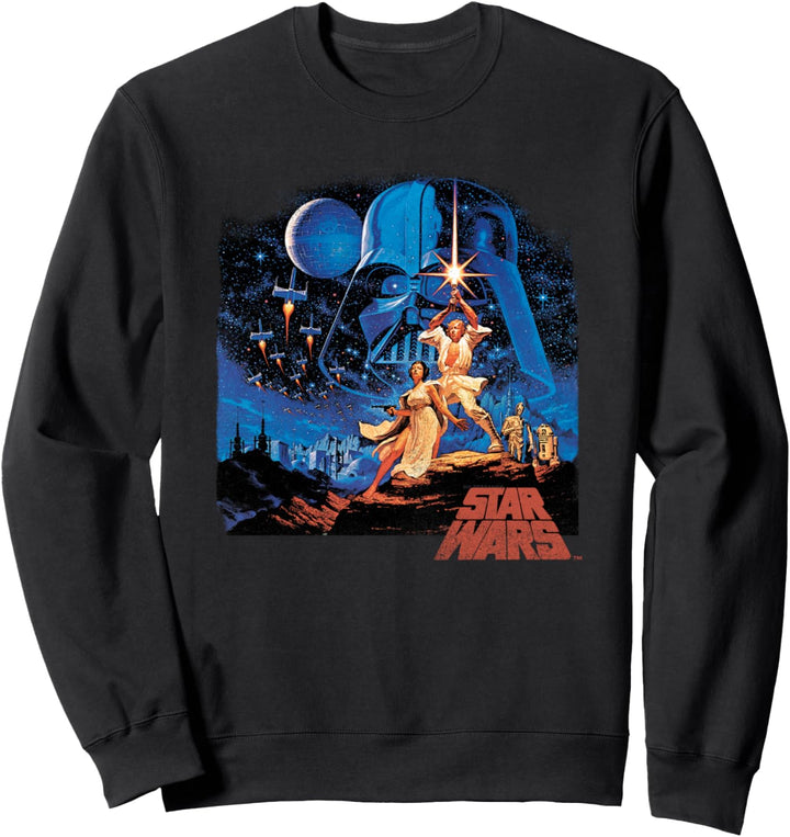 Star Wars A New Hope Classic Vintage Poster Sweatshirt